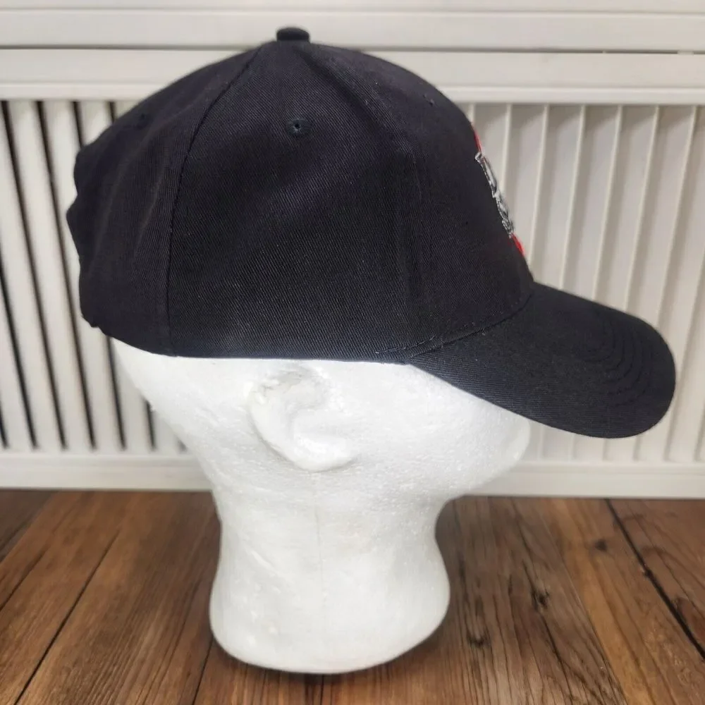 Demon Slayer Kimetsu No Yaiba Hat Cap Strap Back Black Anime Manga Series Logo